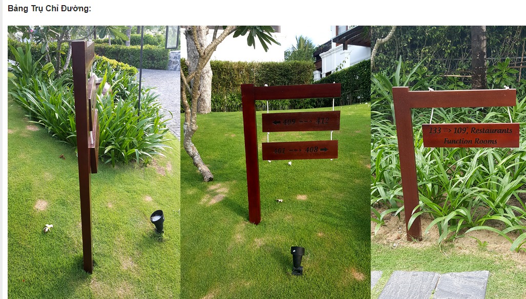 Công trình: Thi công bảng biển chỉ dẫn the anam resort